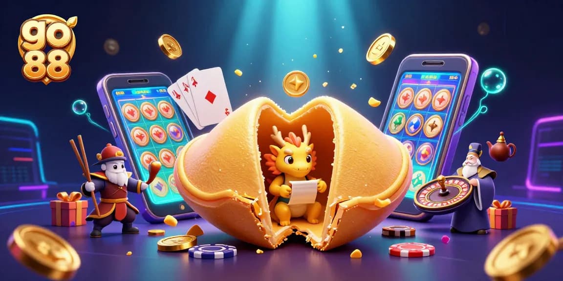 Experience the thrill of go 88 with vibrant gaming elements and magical characters in an immersive casino scene.