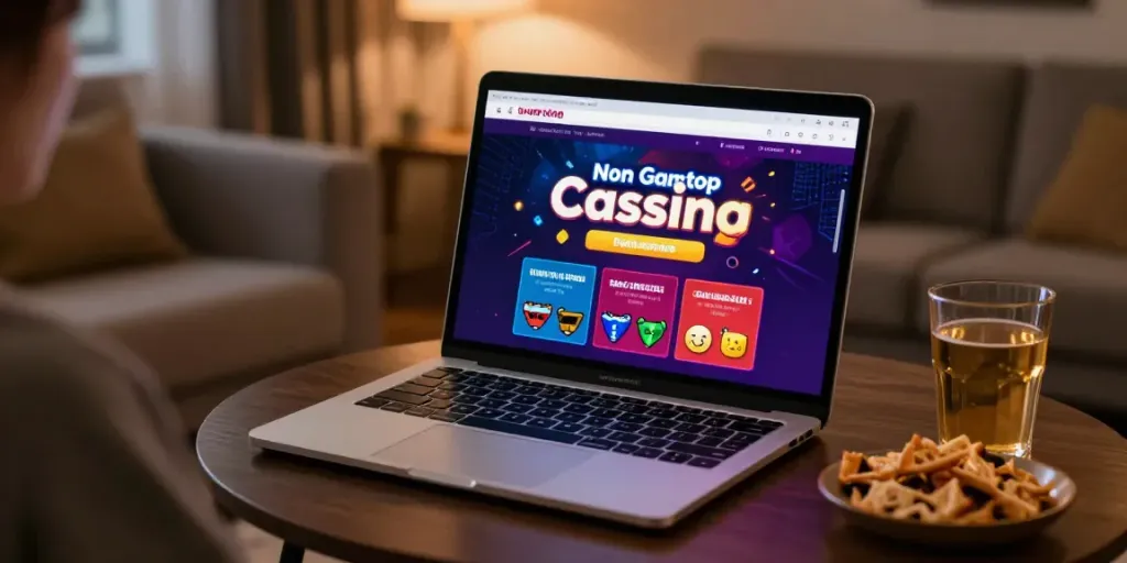 Engaging online gaming setup showcasing non gamstop casinos in a cozy home atmosphere.