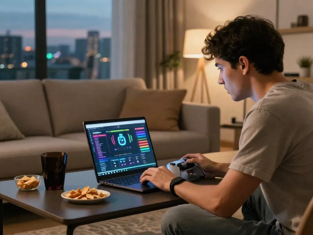 Engaging online gaming environment showcasing ZBET platform excitement at home.