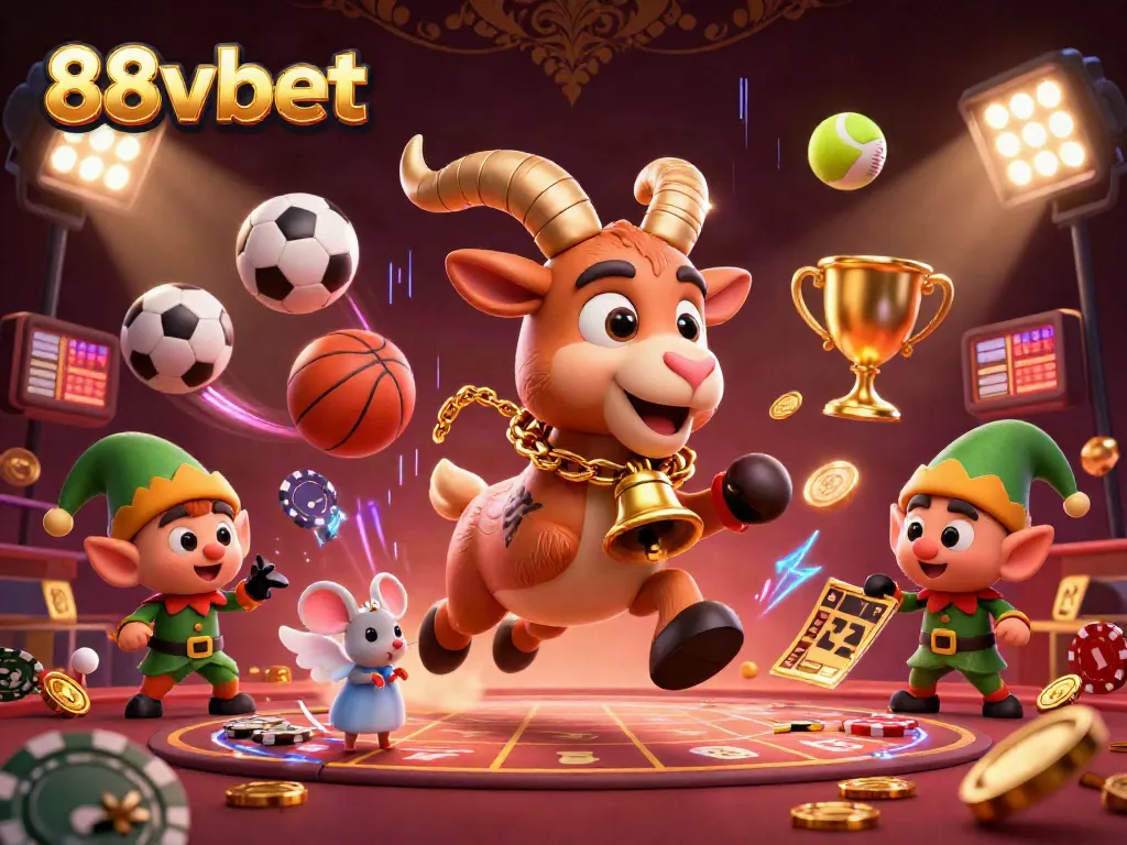 Experience the thrilling 88vbet holiday horror casino with Krampus and magical elements in a dynamic 3D scene.
