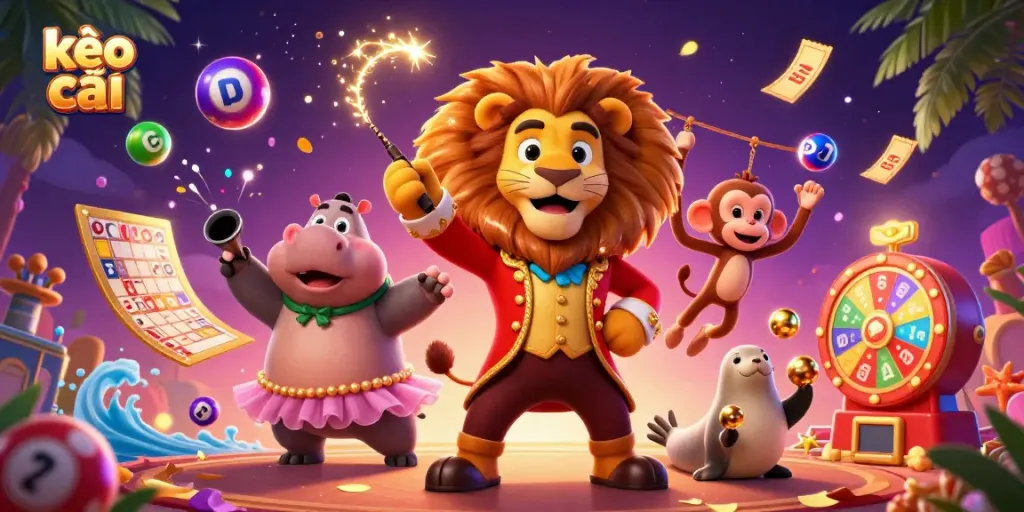 Experience dynamic gaming with kèo nhà cái, featuring vibrant characters and lively gambling elements.
