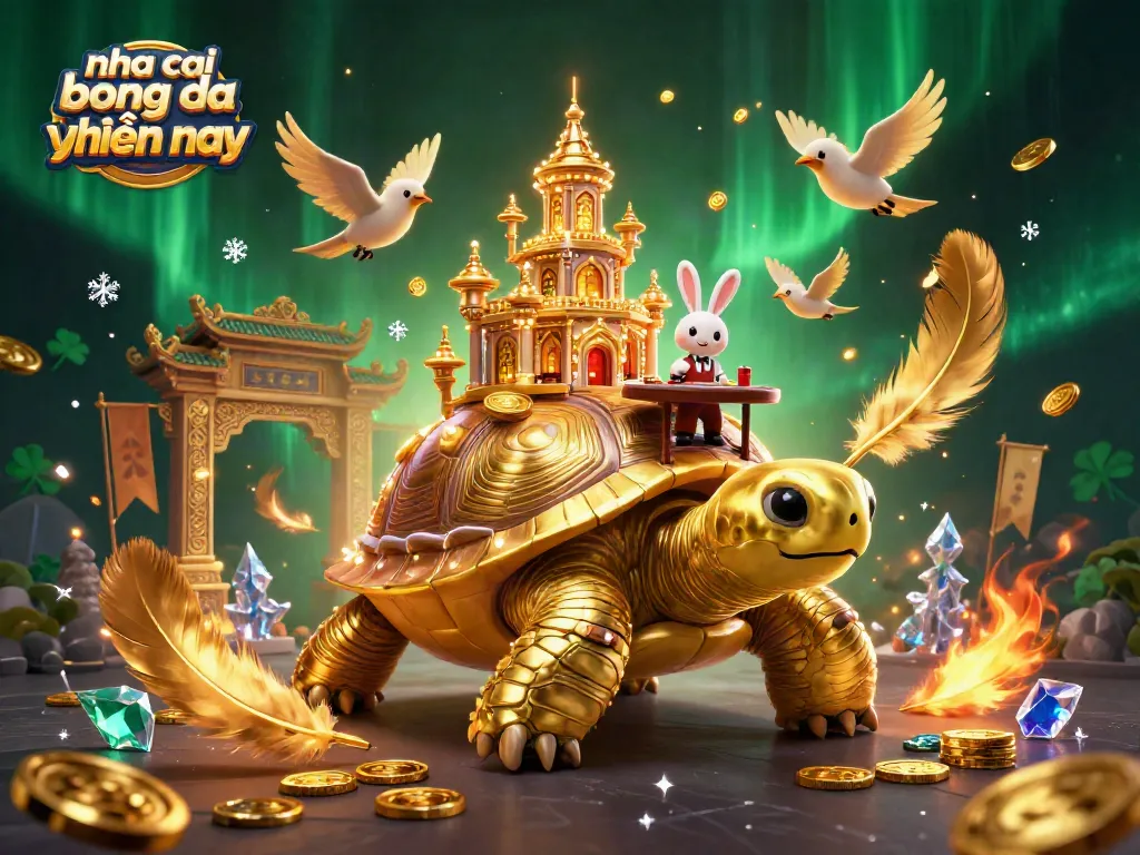 Witness the whimsical world of nha cai bong da uy tin hiện nay illustrated through a vibrant 3D casino scene.