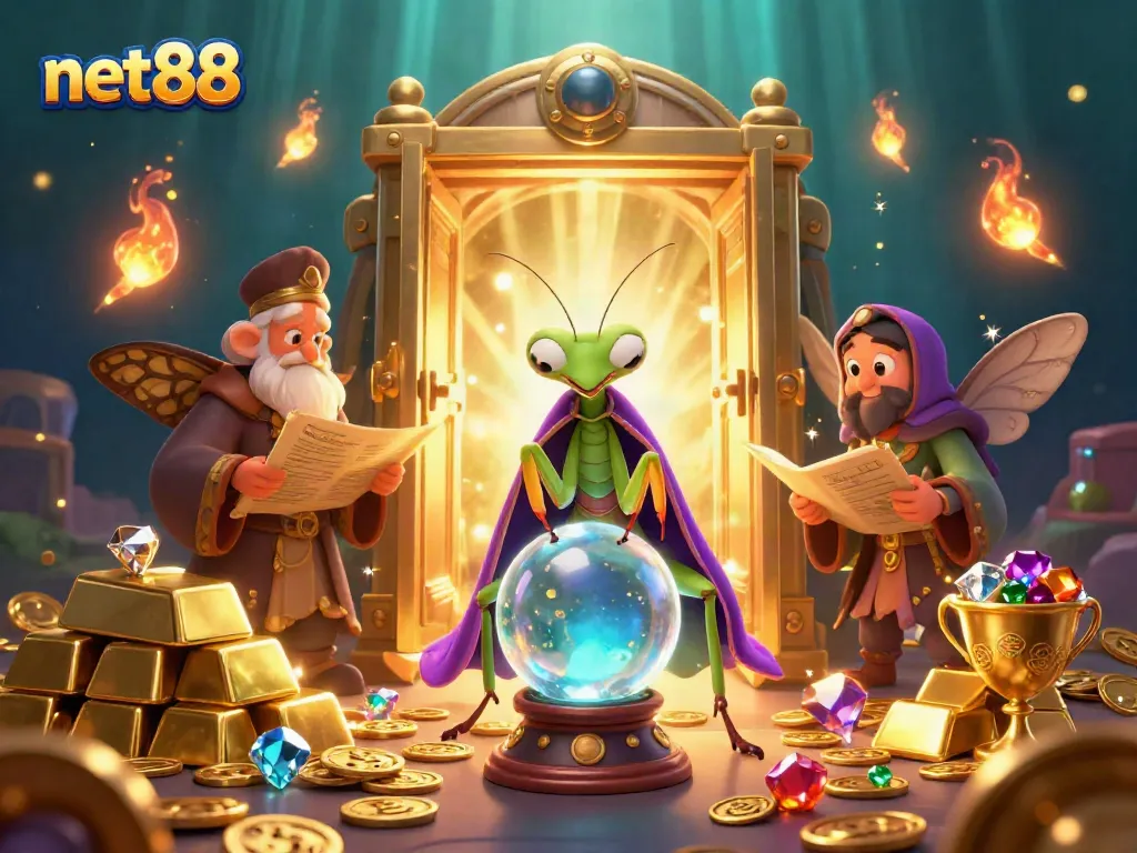 Engage in exciting experiences at net88 with vibrant casino elements and enchanting characters.