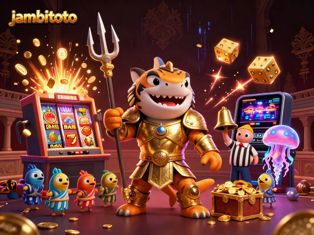 Experience thrilling winning moments at jambitoto with vibrant slot machines and dynamic casino elements.