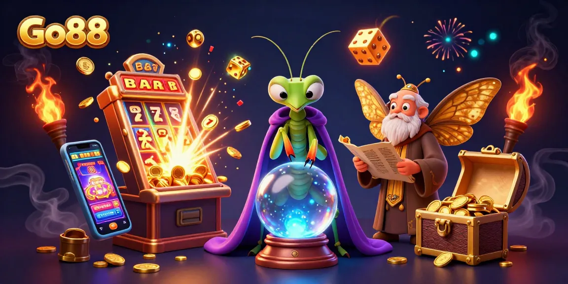 Experience thrilling gameplay at Go88 with vibrant casino elements and mystical characters.