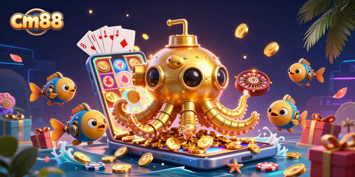 Experience thrilling jackpot games at cm88 with an underwater treasure of slots and prize elements.