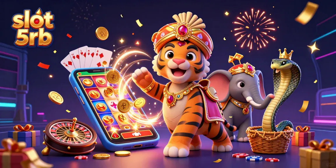 Engage in thrilling action with slot 5rb as the maharaja tiger rides into a vibrant casino world full of exciting games.