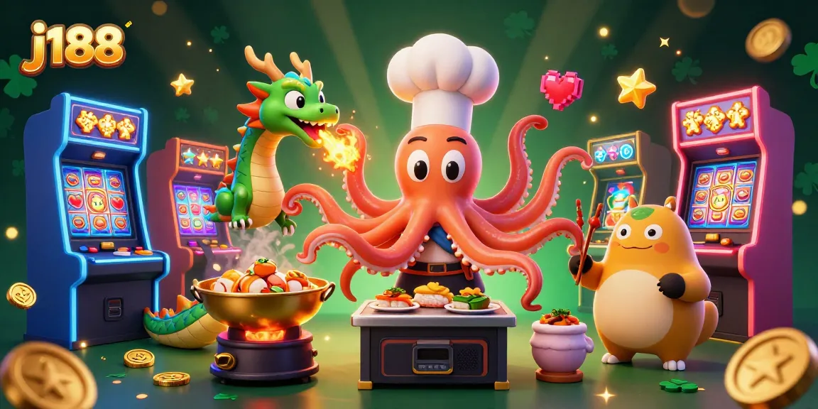 Experience the thrilling excitement of j188 with a colorful, dynamic casino atmosphere featuring unique characters and games.