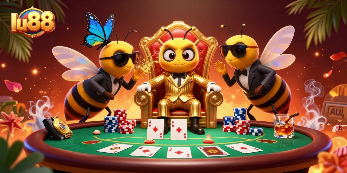 Experience thrilling poker action at lu88 with vibrant characters and dynamic casino elements.