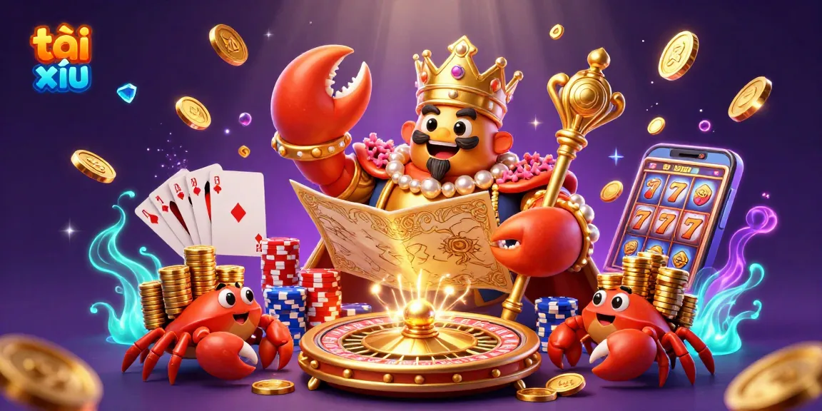 Engage in thrilling tài xỉu gameplay with dynamic elements and a vibrant casino scene.