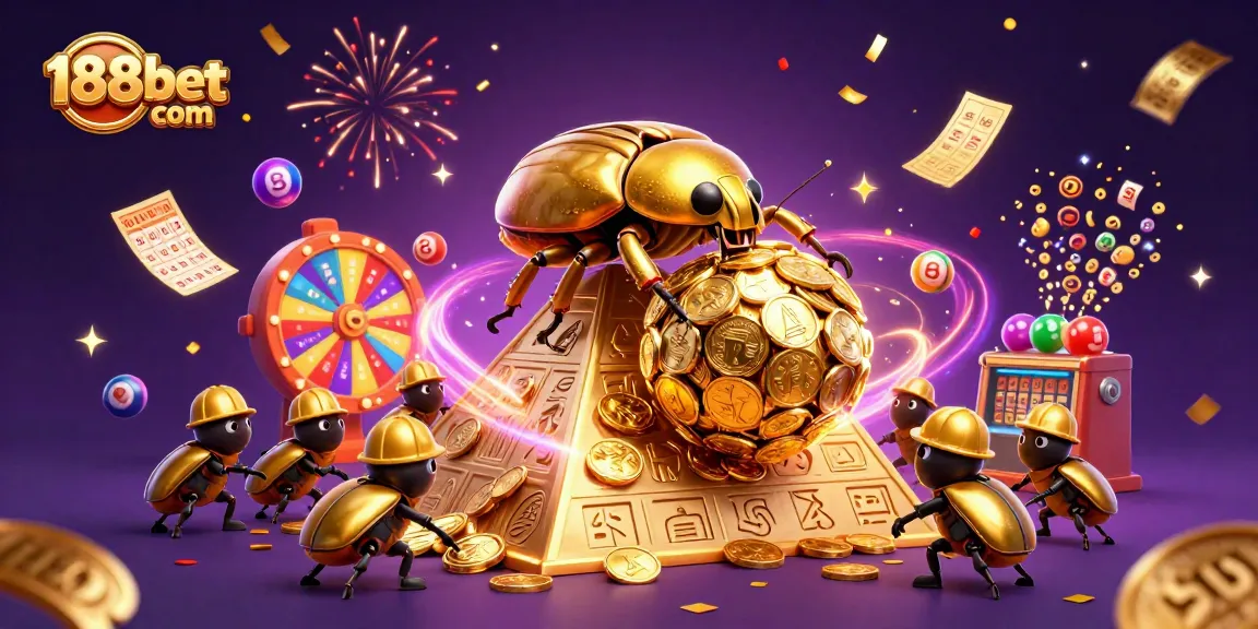 Experience the excitement of 188bet com with a vibrant, dynamic casino lottery scene filled with action and joy.