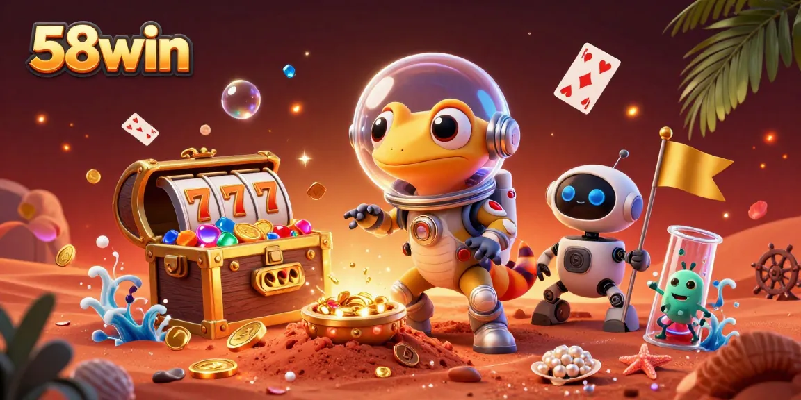 58win challenges players at a vibrant Martian casino full of treasures and games.