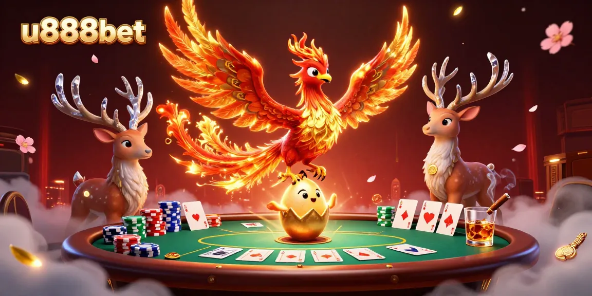 Experience thrilling gameplay at u888bet with an enchanting phoenix and dynamic poker elements.