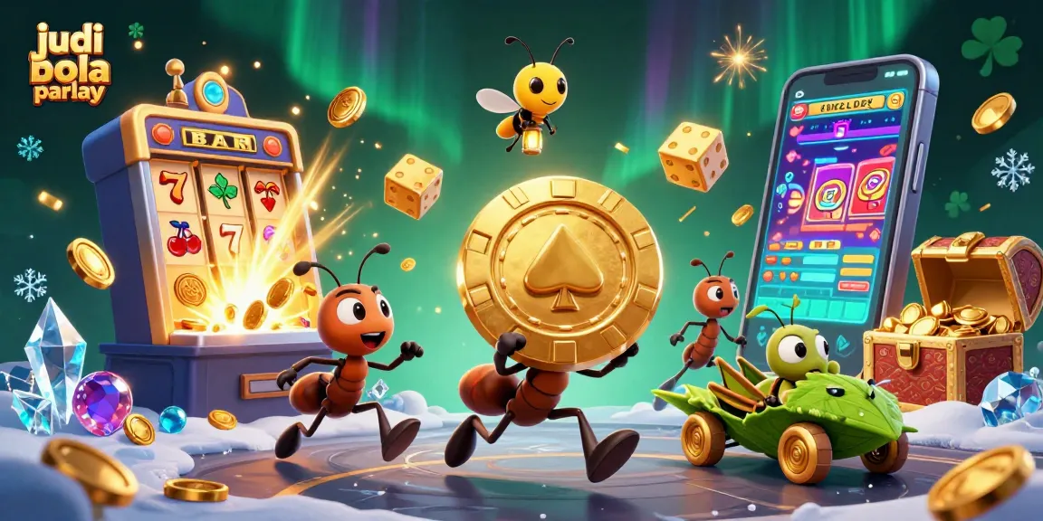 Bettors engaging in judi bola parlay excitement with a 3D cartoon heist scene, featuring poker chips and immersive gameplay elements.
